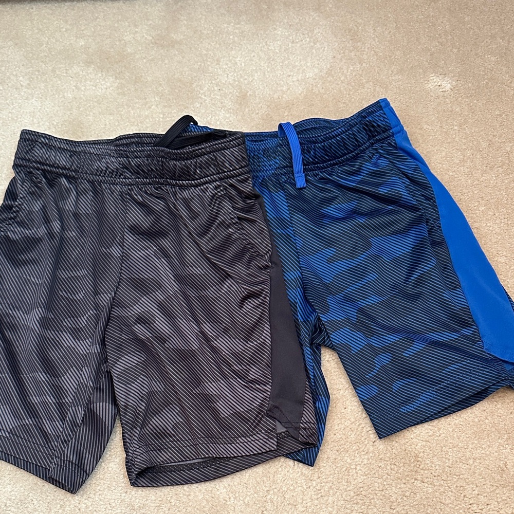 all in motion Boys' Black and Blue Athletic Shorts - 2 Pack